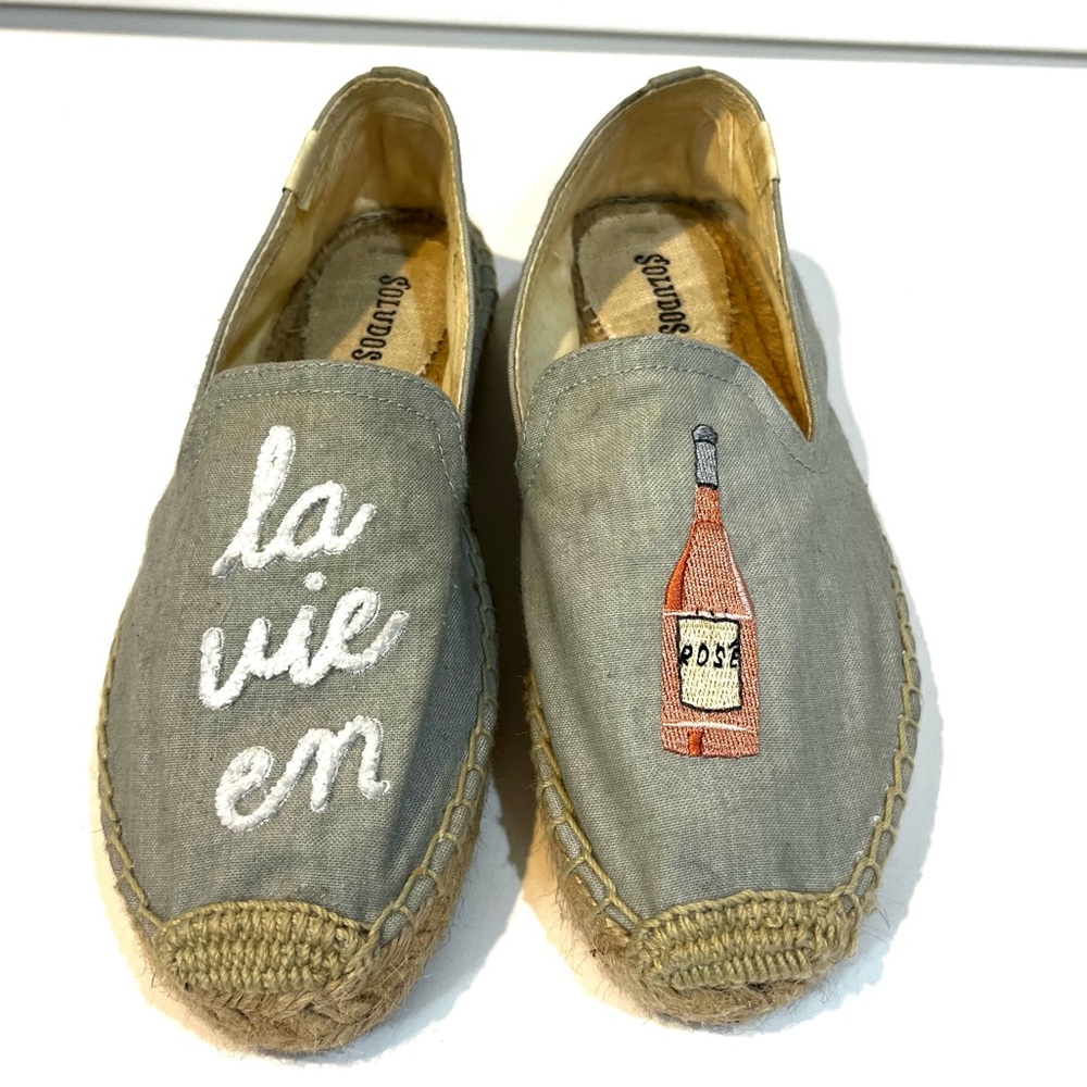 Soludos “La Vie En Rose” Smoking Slipper Comfort Shoes Espadrille Size 6…
